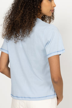 Single Cotton Grace Tee - Cashmere Blue