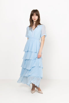 Imogene Solid Dress - Blue
