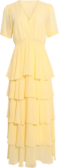 Imogene Solid Dress - Yellow