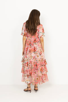 Carina Dress - Coral