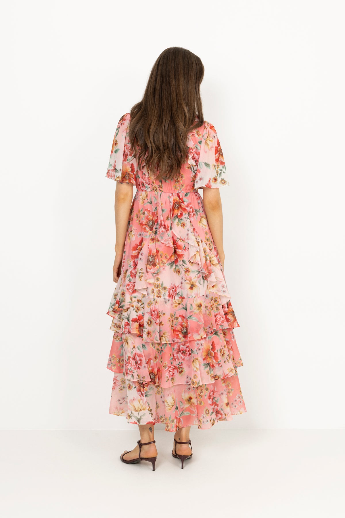 Carina Dress - Coral