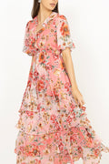 Carina Dress - Coral