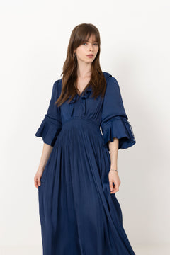 Meridian Solid Dress - Indigo