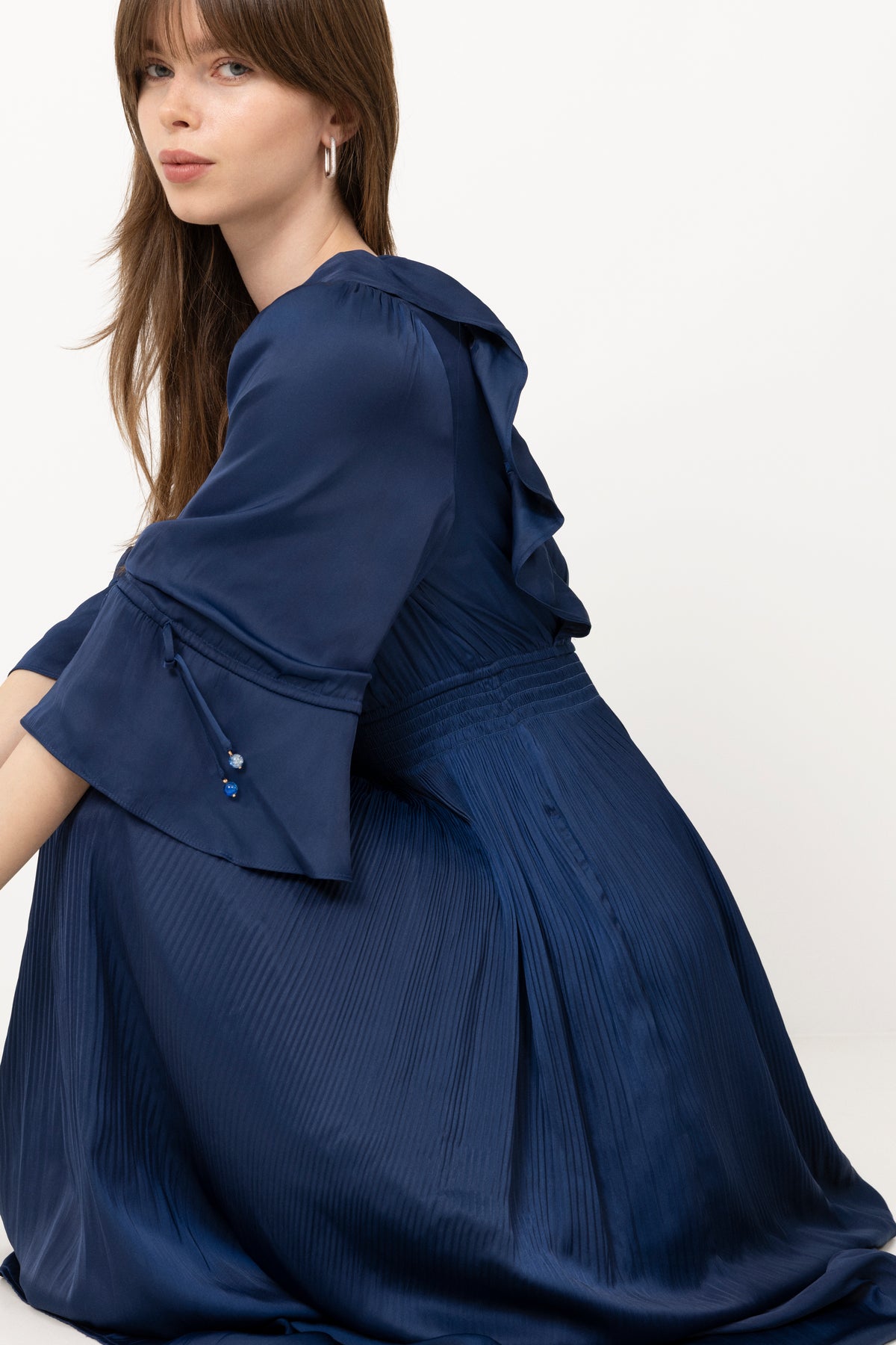 Meridian Solid Dress - Indigo