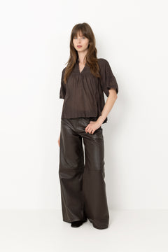 Siama S Voile Blouse - Dark Brown