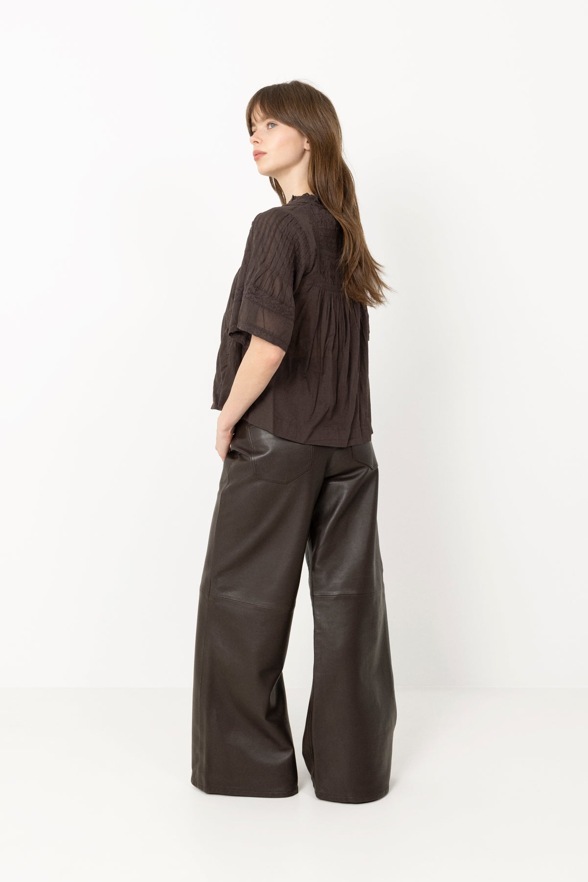 Siama S Voile Blouse - Dark Brown