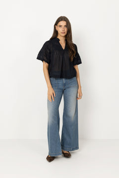 Siama S Voile Blouse - Navy