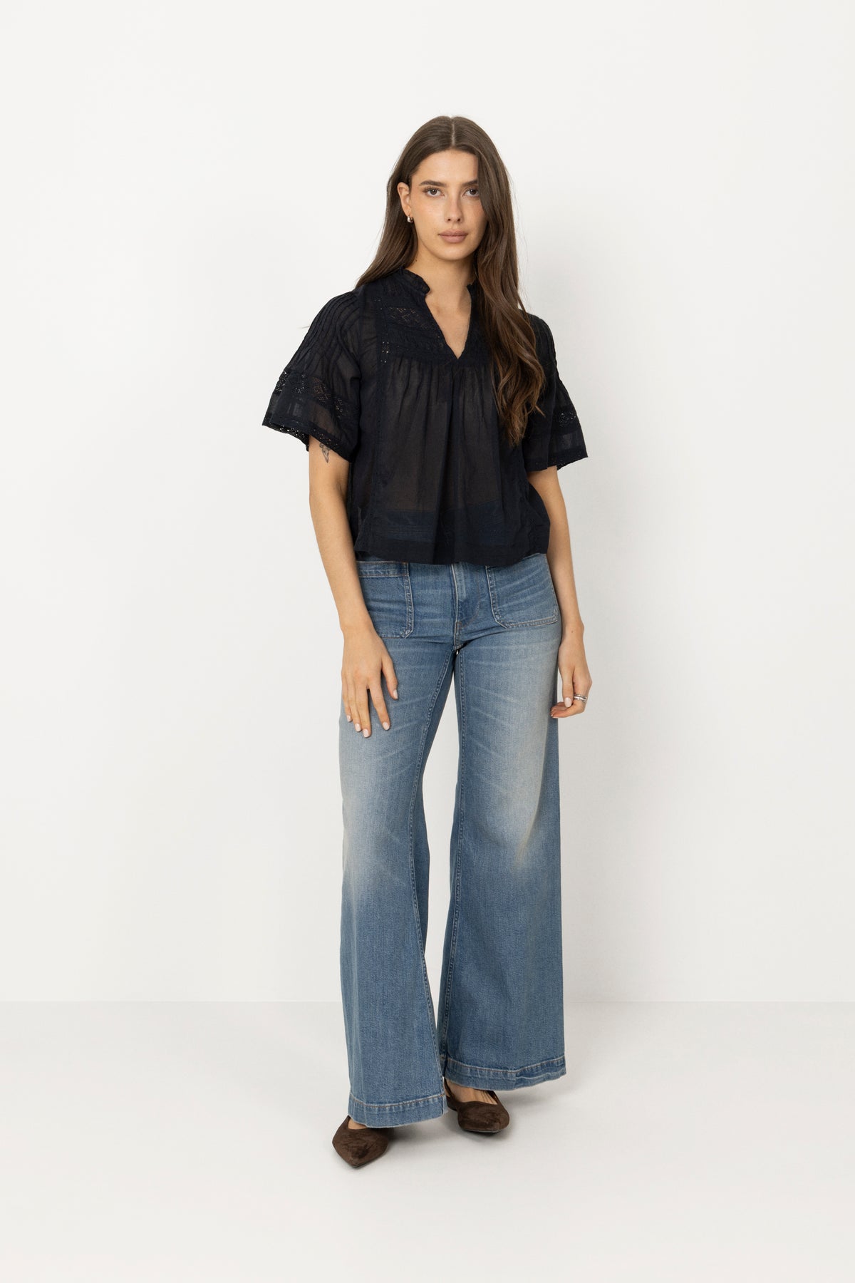 Siama S Voile Blouse - Navy