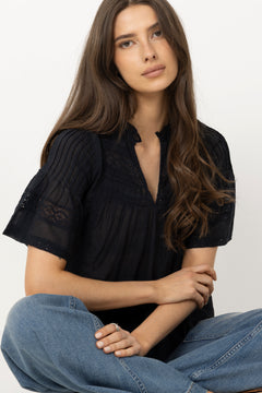 Siama S Voile Blouse - Navy