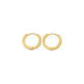 Nilea Crystal Hoop Earrings - Gold