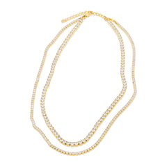 Melina Crystal Necklace - Gold