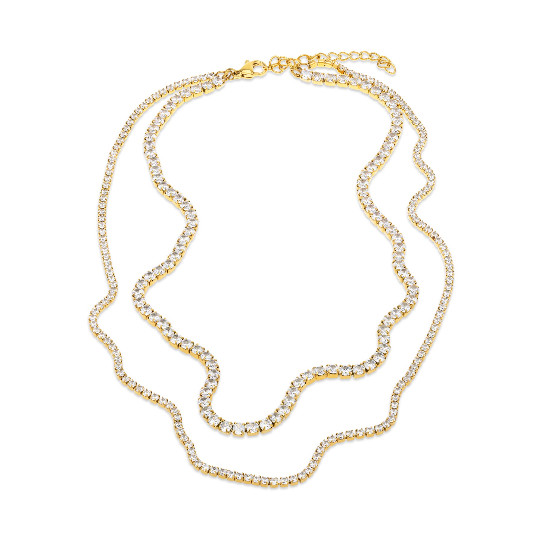 Melina Crystal Necklace - Gold
