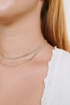 Melina Crystal Necklace - Gold