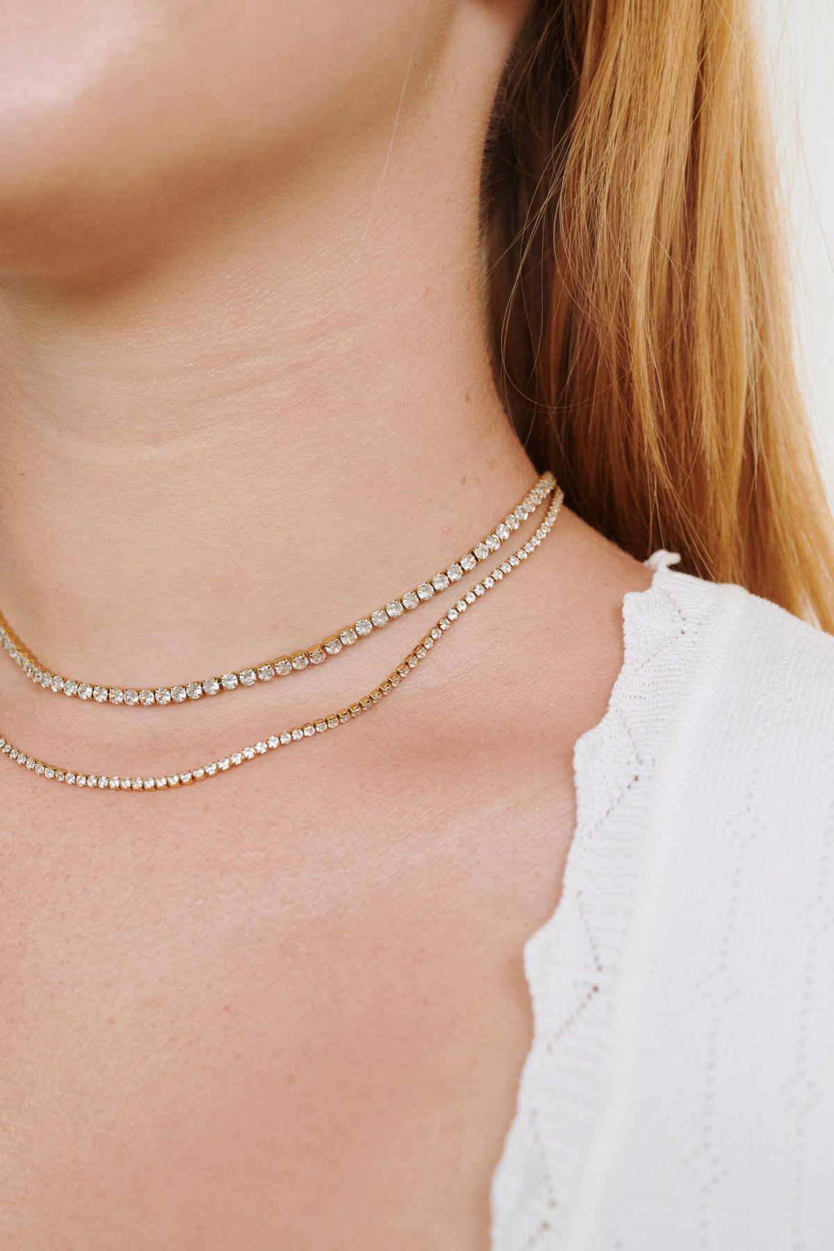 Melina Crystal Necklace - Gold