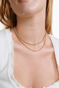 Melina Crystal Necklace - Gold