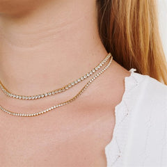 Melina Crystal Necklace - Gold