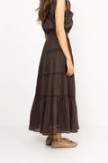 Felicia S Voile Skirt - Dark Brown