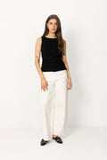 Nassa Linen Top - Black