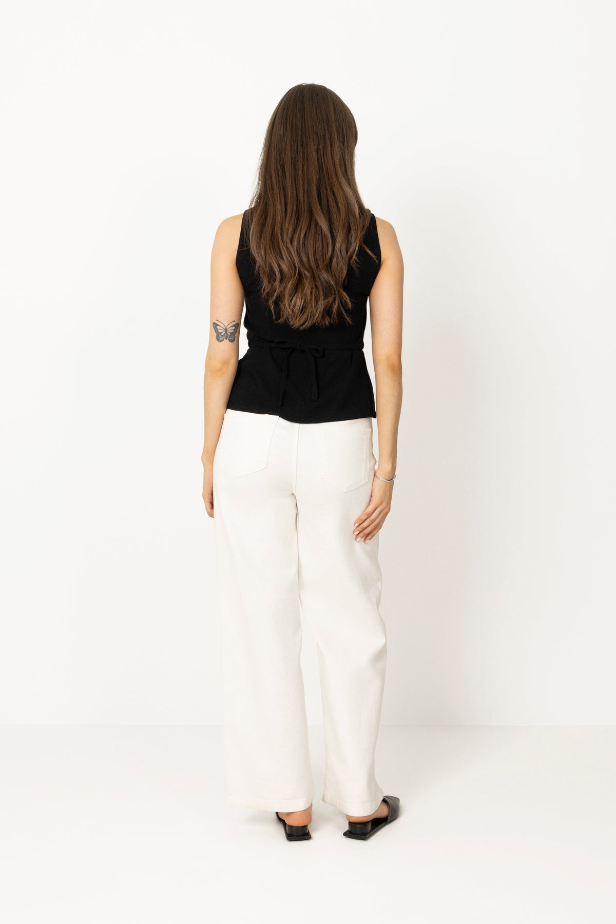 Nassa Linen Top - Black
