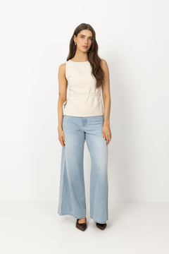 Nassa Linen Top - Natural