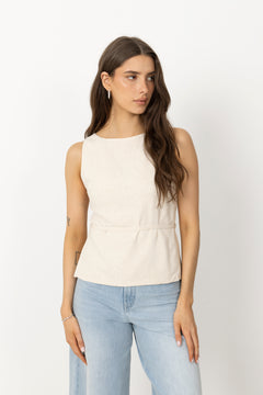 Nassa Linen Top - Natural