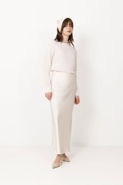 Viso Heavy Sateen Skirt - Pearl