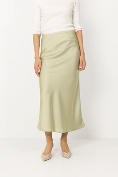 Vicky Heavy Sateen Skirt - Mint Green