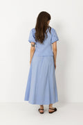 Irina Poplin Blouse - Sky Blue