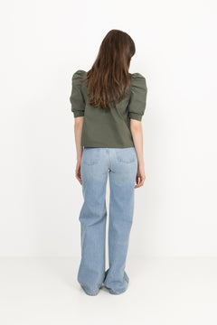 Roella Poplin Blouse - Army