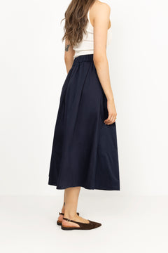 Yara Poplin Skirt - Navy