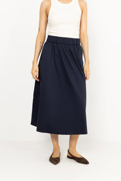 Yara Poplin Skirt - Navy