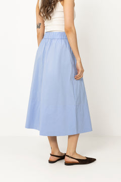 Yara Poplin Skirt - Sky Blue