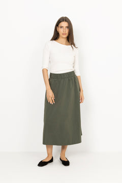 Yara Poplin Skirt - Army