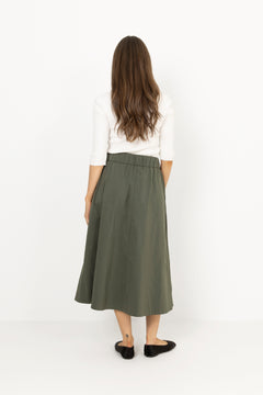 Yara Poplin Skirt - Army