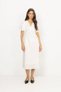 Illana Poplin Dress - White
