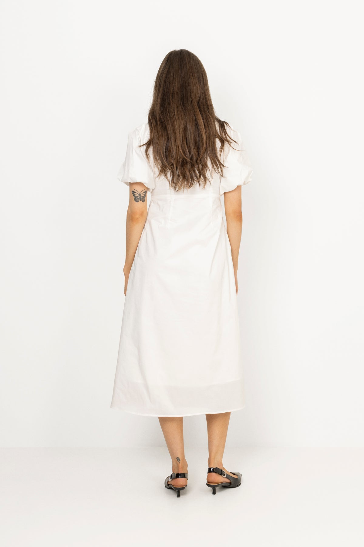 Illana Poplin Dress - White
