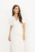 Illana Poplin Dress - White