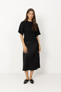 Asha Boxy Tee - Black