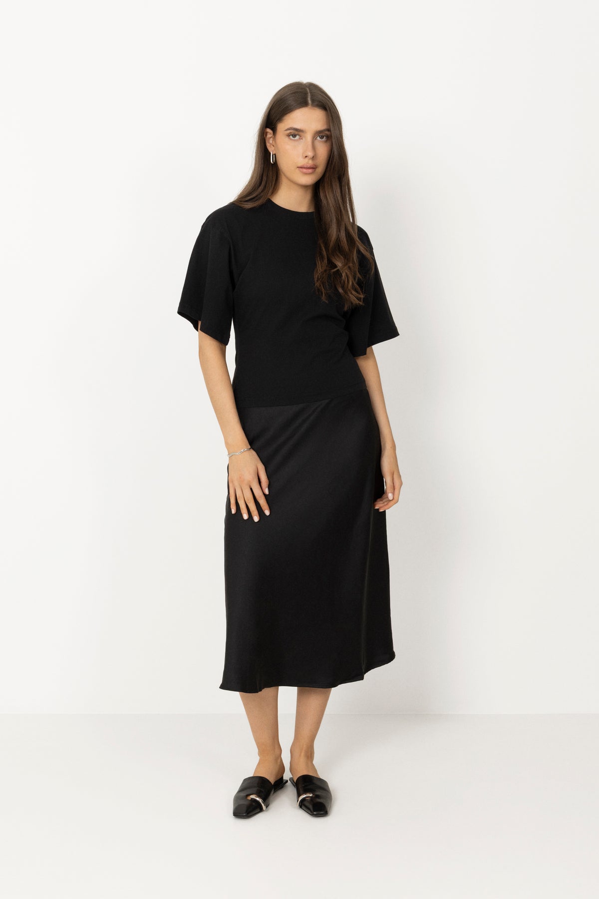 Asha Boxy Tee - Black