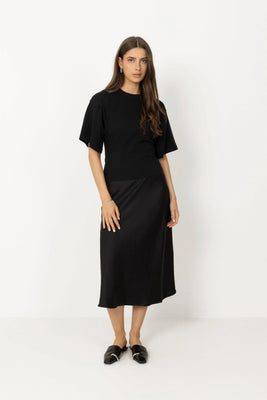 Asha Boxy Tee - Black