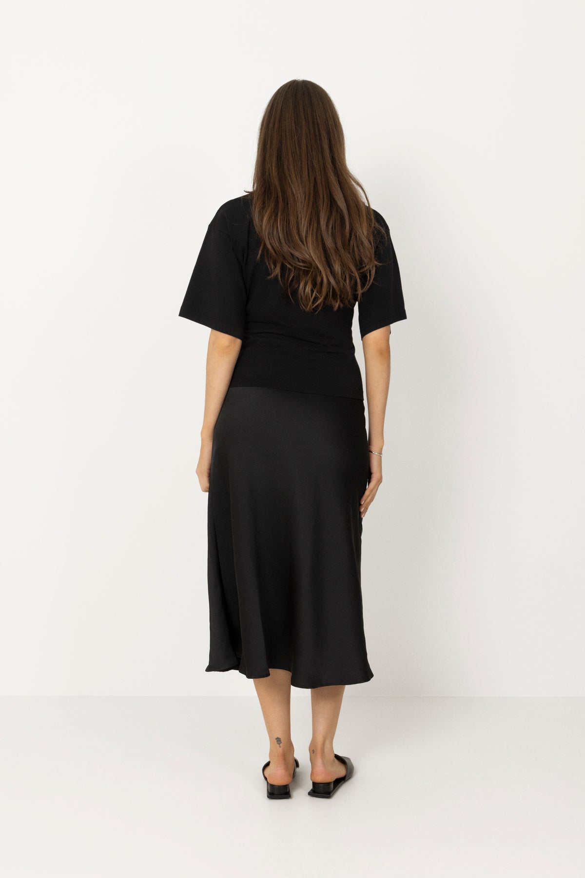 Asha Boxy Tee - Black