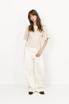 Asha Boxy Tee - Ivory