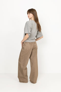 Asha Boxy Tee - Grey Melange