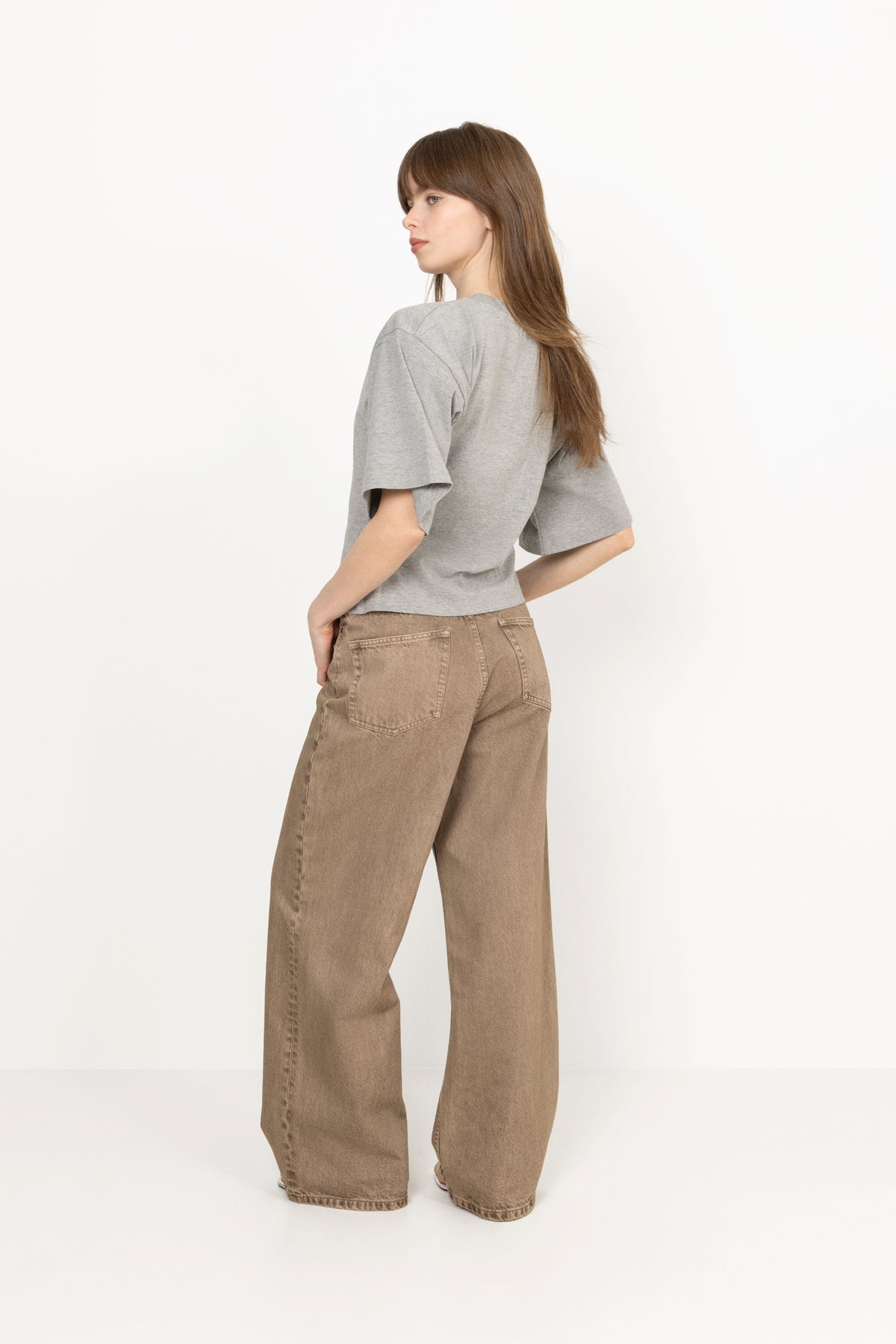 Asha Boxy Tee - Grey Melange