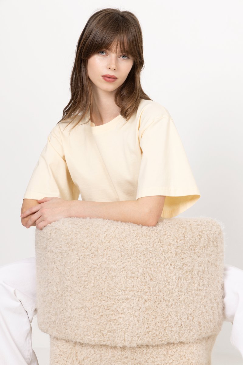 Asha Boxy Tee - Butter Yellow