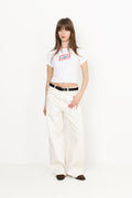 Gr Essential Sporty Tee - Vintage Levis Logo - Shine Bright White