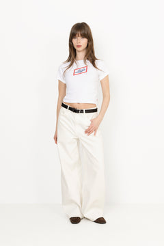 Gr Essential Sporty Tee - Vintage Levis Logo - Shine Bright White