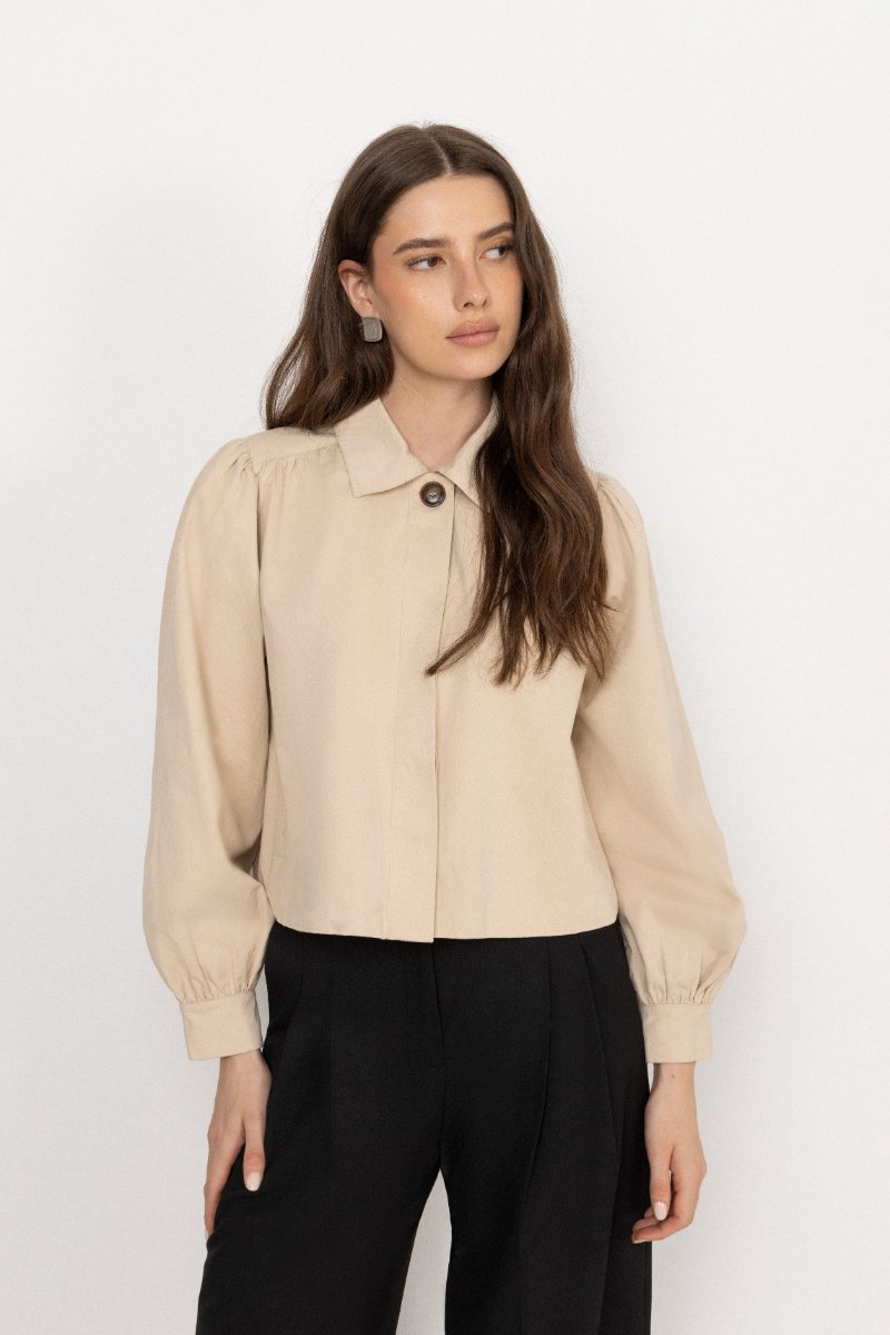 Thale Short A-Shape Jacket - Light Beige