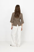 Stineic Ss Blazer - Brown Checks