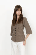 Stineic Ss Blazer - Brown Checks